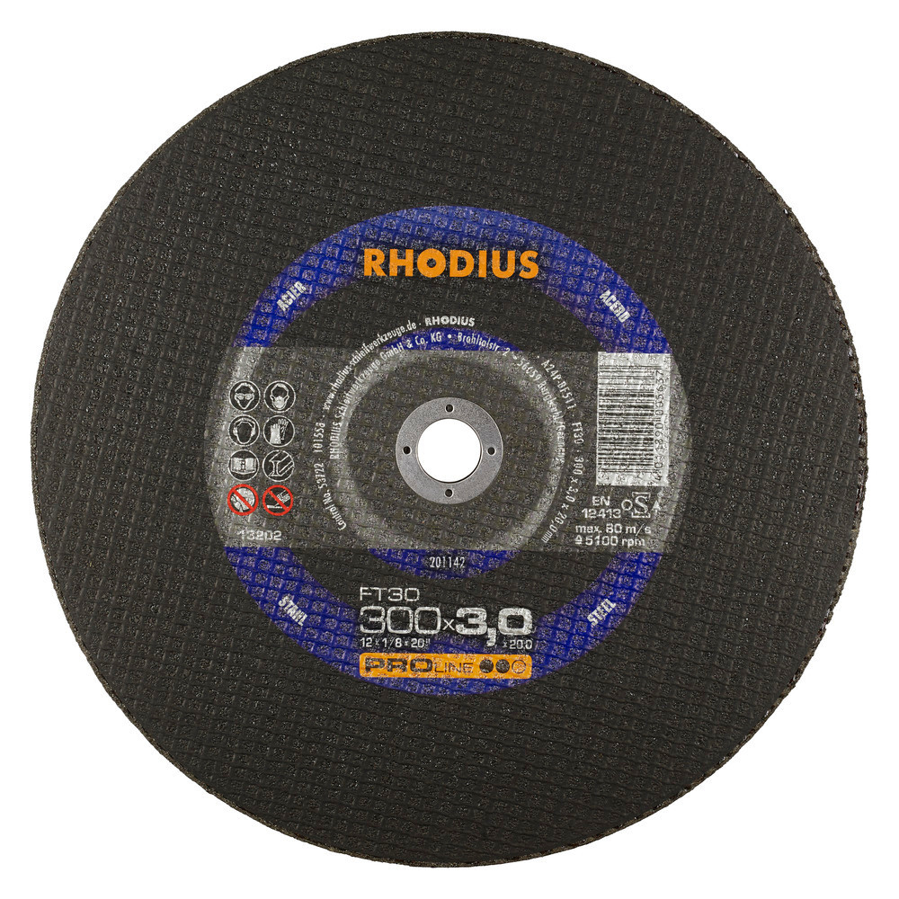 RHODIUS Круг відрізний 300*3*25,4 FT30 сталь ProLine
