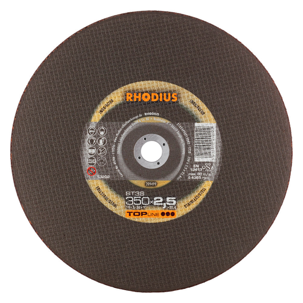 RHODIUS Круг відрізний 300*2,5*25,4 ST38 сталь/нержавіюча сталь TopLine