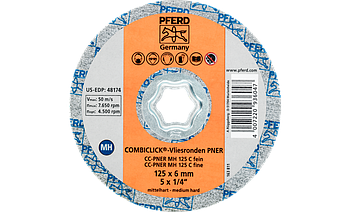 Pferd Круг 125*6 CC-PNER medium hard система COMBICLICK для шліфування нерж.