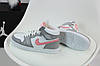 Жіночі зимові кросівки Nike Air Jordan 1 Retro Grey Pink White Winter Сірі Найк Джордан Ретро иисокі шкіра хутро зима підліткові, фото 3