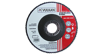 VULKAN Круг пелюстковий тарілчастий 125*22 P-120 нерж.
