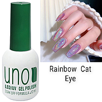 UNO Гель лак Rainbow Cat Eye для нігтів (голографічний, котяче око), 12 мл.