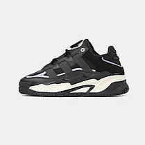 Кросівки Adidas Niteball Black White / Адидас Найтболл Чорні з Білим, фото 3