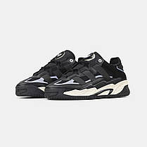 Кросівки Adidas Niteball Black White / Адидас Найтболл Чорні з Білим, фото 5