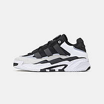 Кросівки Adidas Niteball White Black / Адідас Найтболл Білі з Чорним, фото 3