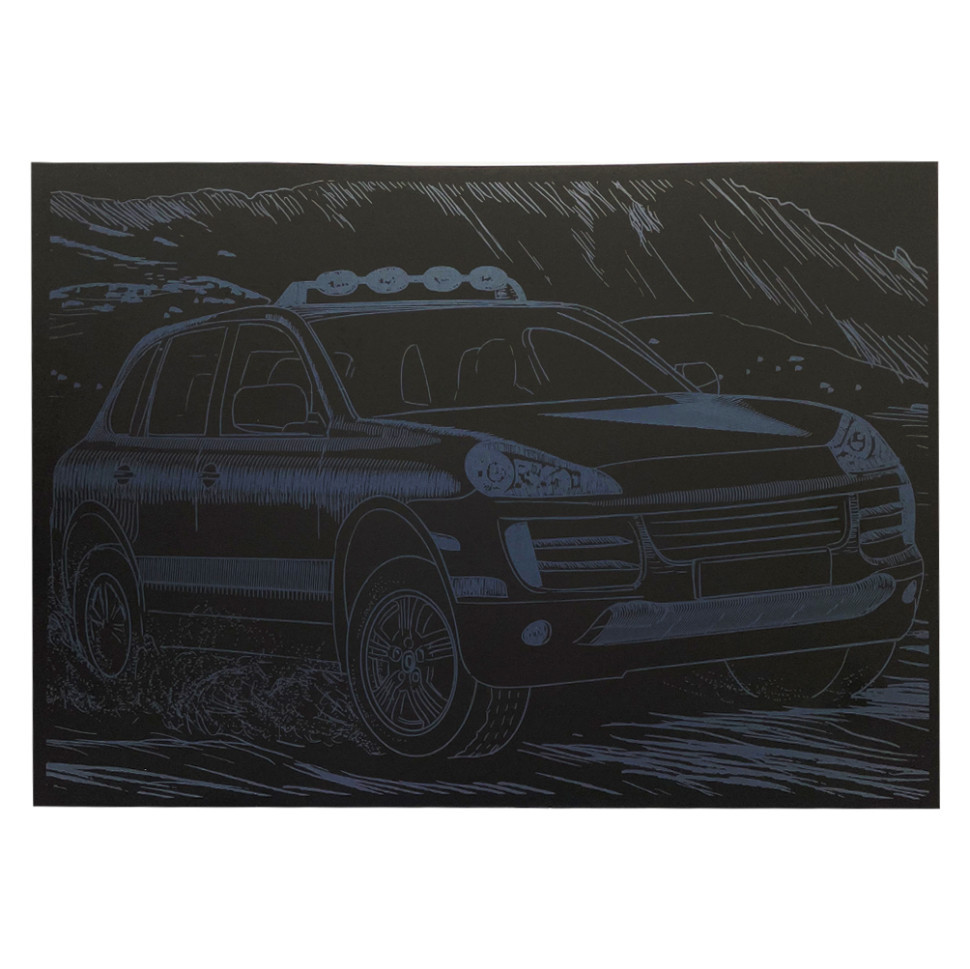 Гравюра А4 "Джип" ГрА4-14с економ варіант в пакеті 29,7х21 см, фото 1