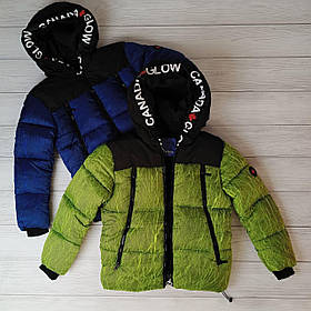 Зимова дута тепла куртка для хлопчика з хутром на морози
