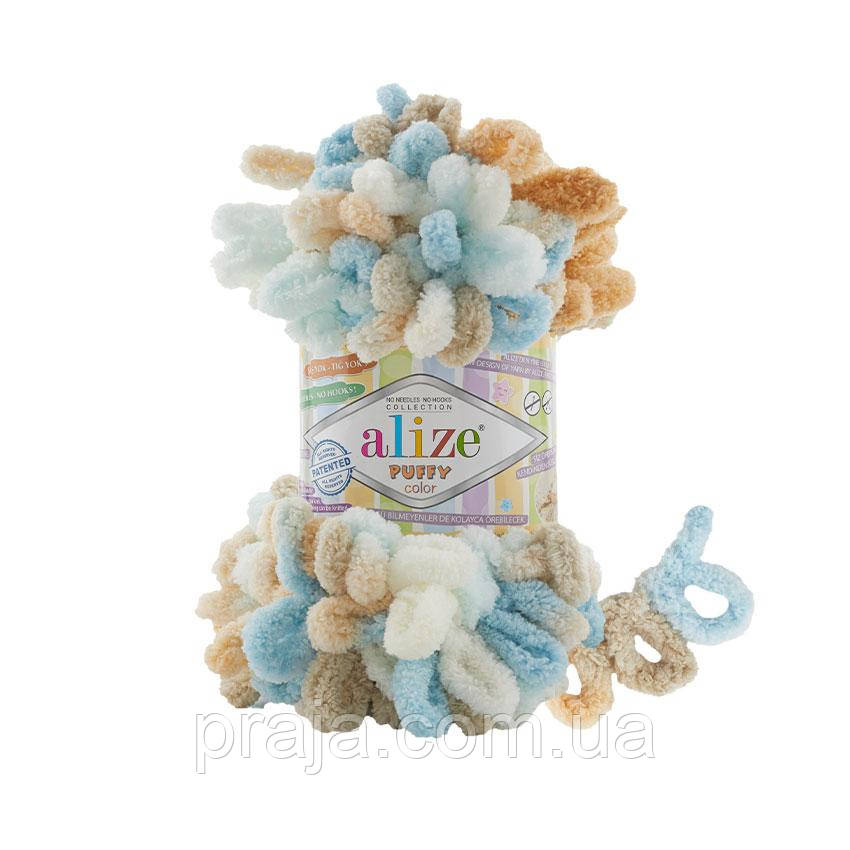 Пряжа Alize Puffy Color ( Пуффі Колор) - 6530