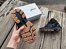 Чоловічі зимові термо кросівки Asics Gel-Kayano 27 Mid Gore-Tex чорні з коричневим водонепроникні, фото 5