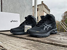 Чоловічі зимові термо кросівки Asics Gel-Kayano 27 Mid Gore-Tex чорні водонепроникні, фото 3
