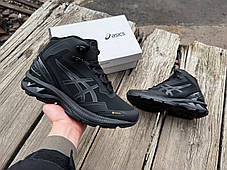 Чоловічі зимові термо кросівки Asics Gel-Kayano 27 Mid Gore-Tex чорні водонепроникні, фото 4