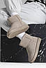 Зимові Жіночі Черевики UGG Classic Mini Beige / УГГ Класик Міні Бежеві, фото 9