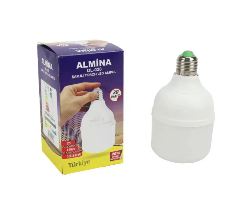 Аварійна акумуляторна лампочка Almina DL-020 LED 20 Вт