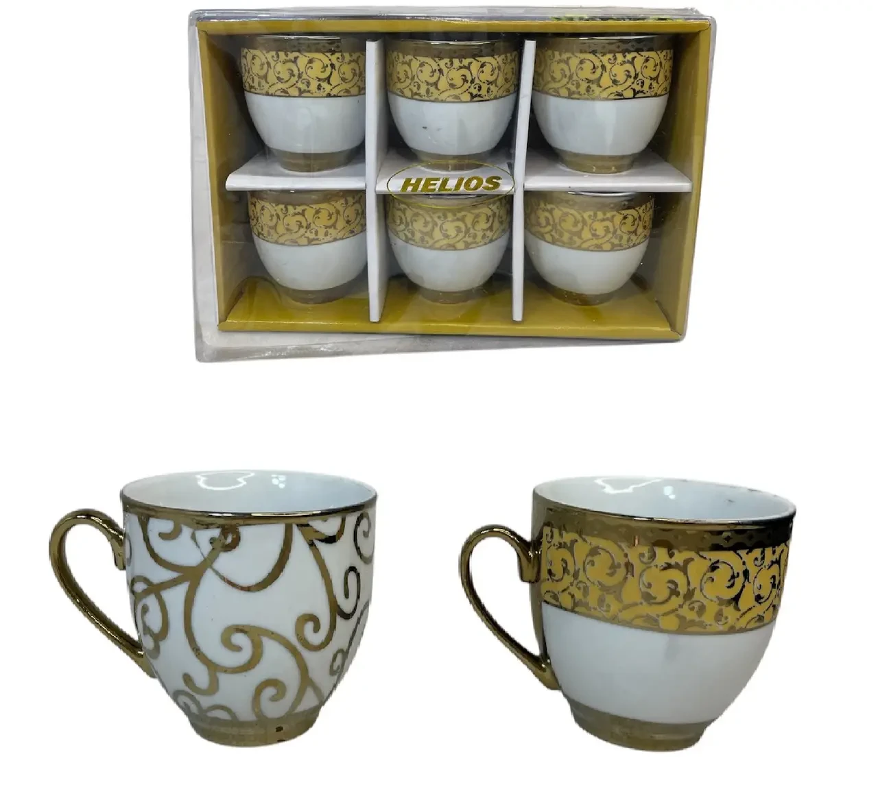 Набір керамічний чайно-кавовий "Золото кави" Helios 180 мл 6 шт 2696, фото 1