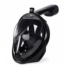 Маска повнолицева для снорклинга, підводного плавання Tribord Freebreath. Колір чорний HS-67