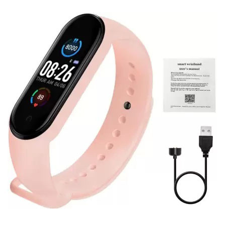 Смарт браслет M5 Smart Bracelet Фітнес трекер Watch Bluetooth. UJ-645 Колір рожевий
