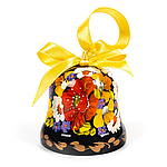 Дзвіночок декоративний розписний ручної роботи в техніці Петриківський розпис Сапфір ДК-01 рис. 131