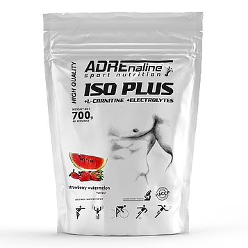 Ізотонік Adrenaline Sport Nutrition Iso Plus 700 g Кавун полуниця