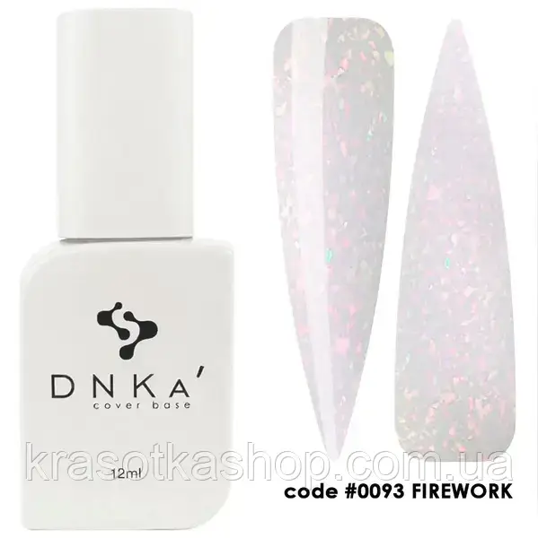 DNKa’ Cover Base №0093 Firework камуфлююча база для нігтів, 12 мл