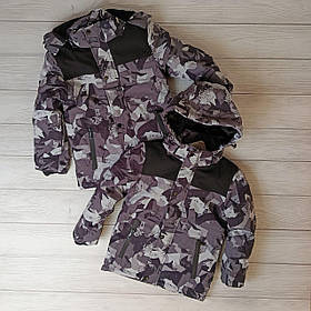 Зимова тепла куртка для хлопчика в камуфляжному кольорі