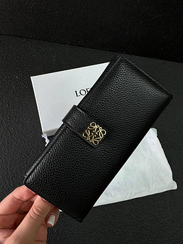Гаманець жіночий шкіряний брендовий Loewe, черный, 19*10см 940005