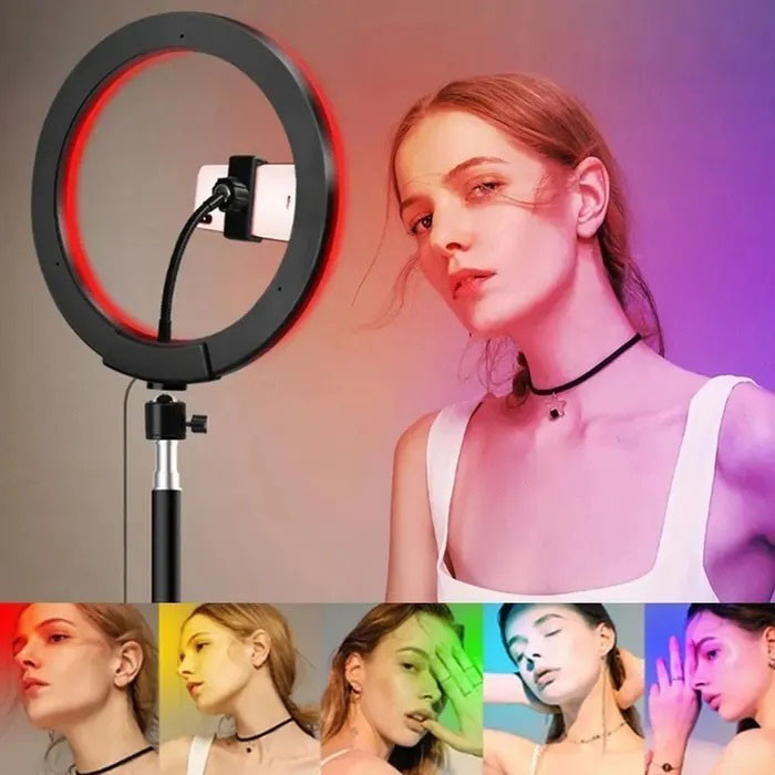 Кільцева лампа rgb RGB LED RING MJ26, Світло для селфі Світлодіодне кільце MO-832 для телефону