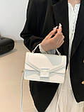 Жіноча сумка 2123 крос-боді біла на ремінці, фото 9