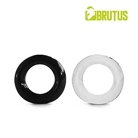 Набір із 2 кілець BRUTUS PROFILO Cockrings Black + Clear
