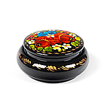 Скринька розписна ручної роботи в техніці Петриківський розпис Сапфір ШК-05 мал. 012