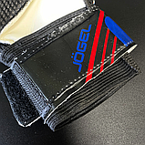 Футбольні рукавички для воротаря із захисними вставками на хлопчика з липучками Hechpro сині розмір 5 (JGL), фото 9