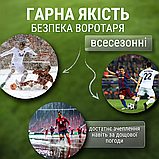 Футбольні рукавички для воротаря із захисними вставками на хлопчика з липучками Hechpro сині розмір 5 (JGL), фото 6