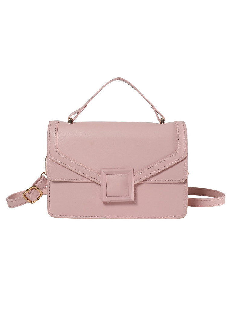Жіноча сумка 2123 крос-боді рожева на ремінці, фото 1