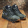 Зимові чоловічі шкіряні черевики, кросівки хакі утеплені з натуральної шкіри на хутрі теплі для чоловіків, розмір 40-45, фото 2