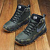 Зимові чоловічі шкіряні черевики, кросівки хакі утеплені з натуральної шкіри на хутрі теплі для чоловіків, розмір 40-45, фото 3