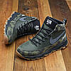 Зимові чоловічі шкіряні черевики, кросівки хакі утеплені з натуральної шкіри на хутрі теплі для чоловіків, розмір 40-45, фото 4