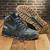 Зимові чоловічі шкіряні черевики, кросівки хакі утеплені з натуральної шкіри на хутрі теплі для чоловіків, розмір 40-45, фото 6