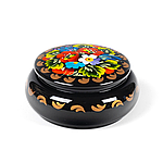 Скринька розписна ручної роботи в техніці Петриківський розпис Сапфір ШК-05 мал. 071