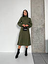 Тепле плаття міді з високим коміром і розкльошеною спідницею (р. 42-52) 2py5886, фото 4