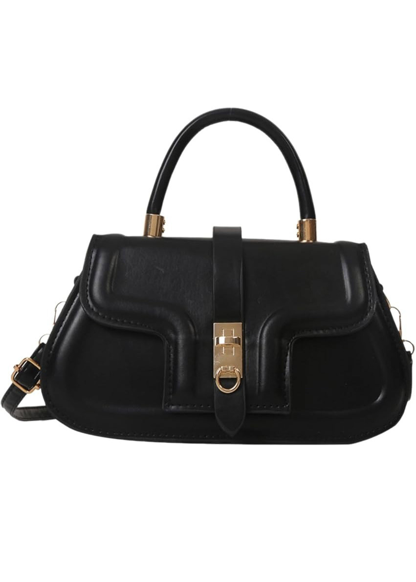 Жіноча сумка 8404 крос-боді чорна на ремінці, фото 1