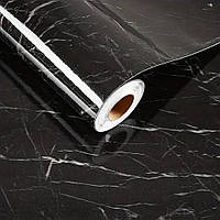 Самоклеюча плівка для кухні 5м x60см Kitchen Sticker, Чорний мармур / Водонепроникна наклейка для меблів