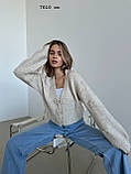 Вільний кардиган з трояндами 7010 со, фото 5