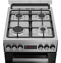 Газово-електрична плита Beko FSMT52336DXDS Термовентиляція Вертел, фото 3