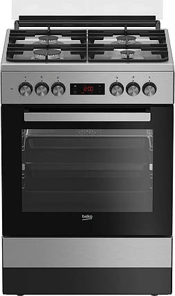 Кухонна газово-електрична плита Beko FSM62331DXT Конвекція, фото 1