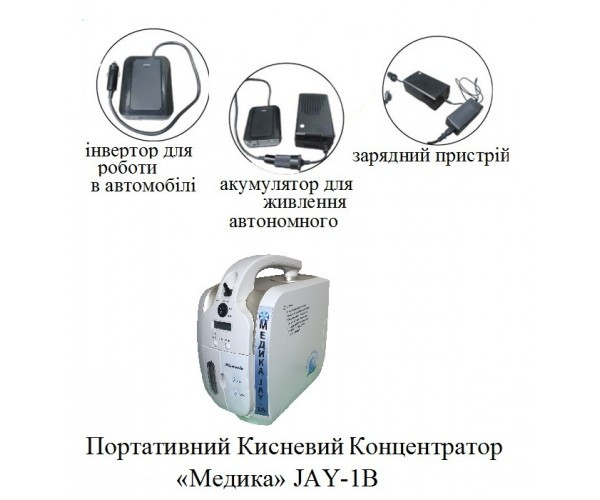 Автономний медичний кисневий концентратор «МЕДИКА» JAY-1-В (комплект для подорожі)