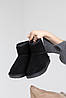 Зимові Жіночі Черевики UGG Classic Mini Zip / Уггі Класик Міні Зіп Чорні Хутро (Замша), фото 8
