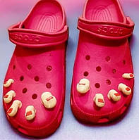 Джибітси на крокси Jibbitz «Пальці» / Прикраси на взуття, 10 штук, із фарбуванням