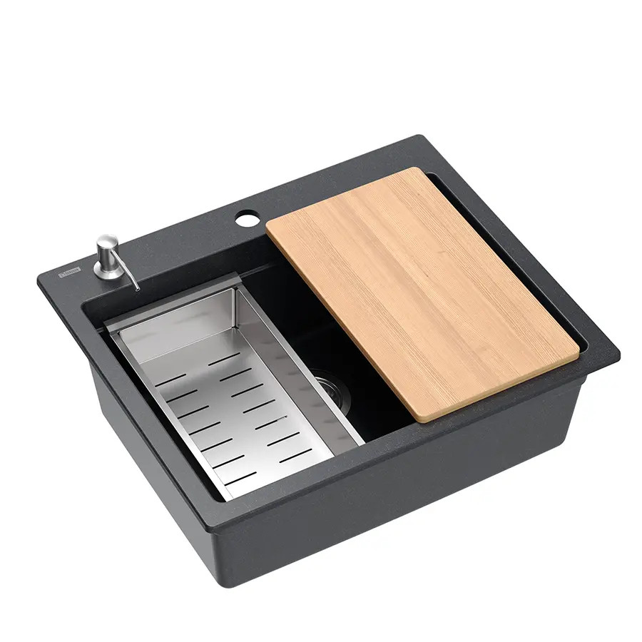 Змішувач Quadron KURT 110 HCQK5052CZK Гранітний Чорний крапчастий