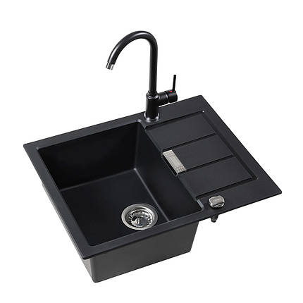 Мийка Franke Sirius 2.0 S2D 611-62 Онікс + змішувач Pola Онікс, фото 1