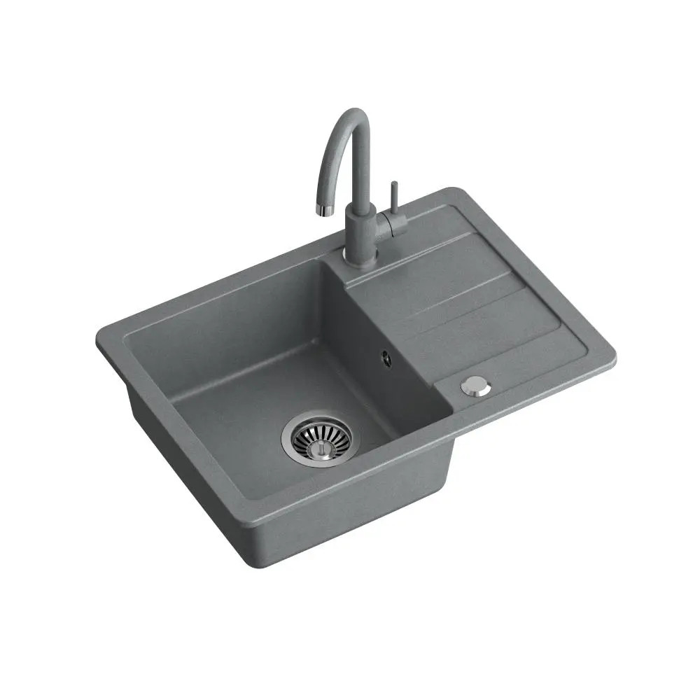 Мийка Quadron ZCS6244SZ_3623500GR CLEAR SMART Сіра + змішувач Сірий
