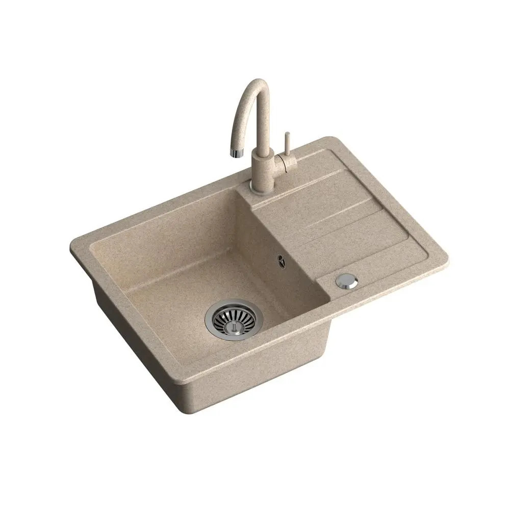 Кухонна мийка Quadron ZCS6244BE_3623500BE CLEAR SMART Бежевий + змішувач Бежевий
